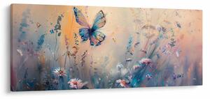 Obraz - Lúka s motýľom II. (120x50 cm)
