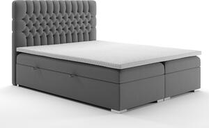Manželská posteľ Boxspring 140 cm Daliny (sivá) (s úložným priestorom). Vlastná spoľahlivá doprava až k Vám domov. 1020257