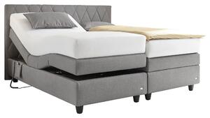 BOXSPRINGOVÁ POSTEĽ, 180/200 cm, textil, sivá RUF Betten - Postele