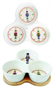 Vianočný servírovací set Nutcracker, priemer 21 cm