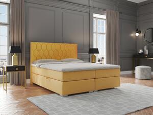 Kontinentálna posteľ 140 cm Piranno (žltá) (s úložným priestorom). Vlastná spoľahlivá doprava až k Vám domov. 1020341