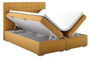 Manželská posteľ Boxspring 140 cm Candy (horčicová) (s úložným priestorom). Vlastná spoľahlivá doprava až k Vám domov. 1020239