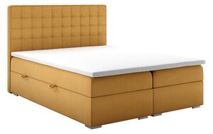 Manželská posteľ Boxspring 160 cm Candy (horčicová) (s úložným priestorom). Vlastná spoľahlivá doprava až k Vám domov. 1020240