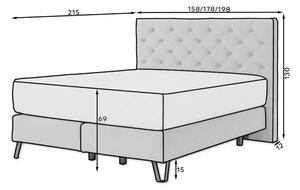 Čalúnená posteľ ERIN, 140x200, monolith 79