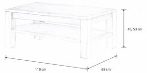 Wooded Konferenčný stolík Chicago z masívu BUK 110x65x45cm