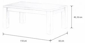 Wooded Konferenčný stolík Chicago Standard z masívu BUK 110x65x45cm