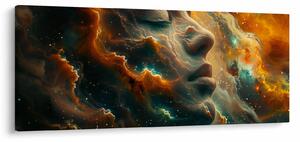 Obraz - Tvár vo vesmíre (120x50 cm)