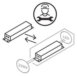 STROPNÉ LED SVIETIDLO, 26/26/5,5 cm - Interiérové svietidlá