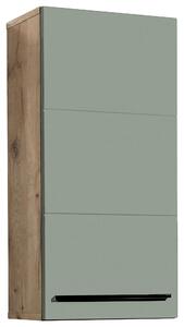 ZÁVESNÁ SKRINKA, zelená, farba duba, 34/70/23 cm Xora - Kúpeľňové skrinky