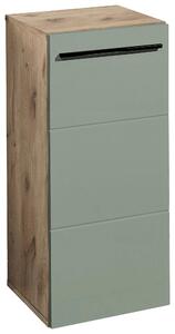 SPODNÁ SKRINKA, zelená, farba duba, 34/72/31 cm Xora - Kúpeľňové skrinky