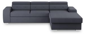 ROZKLADACIA ROHOVÁ POHOVKA, textil, modrá, sivá MID.YOU - Sedačky, Online Only