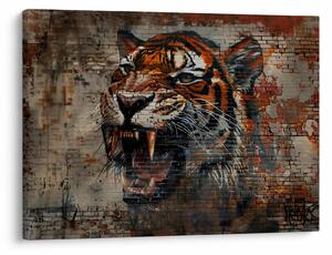 Obraz - Tiger z tehál (70x50 cm)