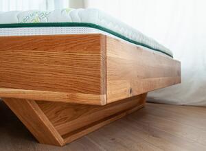 Drevko Dubová manželská posteľ Tore I Rozmer postele: 160 x 200 cm