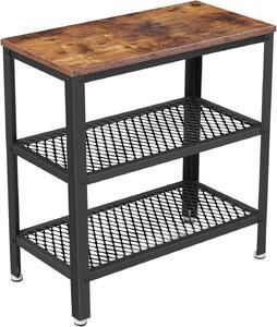 Odkladací stolík TAYLOR 60x30 cm, rustikálne hnedý