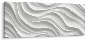 Obraz - 3D biele vlny (120x50 cm)