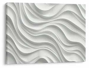Obraz - 3D biele vlny (70x50 cm)