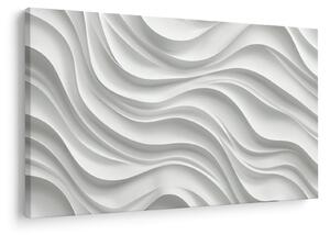 Obraz - 3D biele vlny (90x60 cm)
