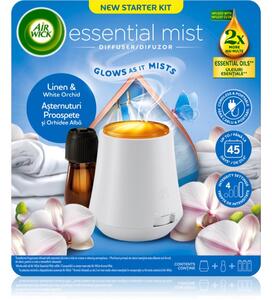 Air Wick Essential Mist Linen & White Orchid aróma difuzér s náplňou 1 ks