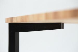 Jedálenský stôl TRIVENTI jaseň 120x80 cm - biele štvorcové nohy