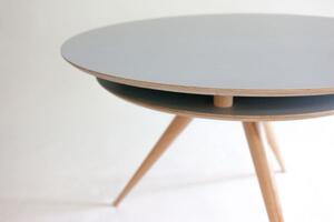 Okrúhly stôl TRIAD Dmr. 105 cm x výška 75 cm - jaseň / sivá