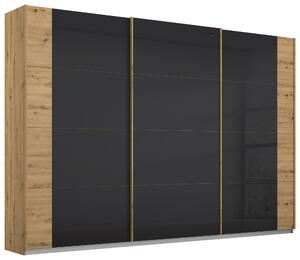 SKRIŇA S POS. DVER. – HOR.VED, antracitová, dub artisan, 271/210/62 cm Rauch Möbel - Online Only zostavy, Online Only