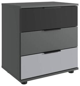 NOČNÝ STOLÍK, grafitová, čierna, svetlosivá, 52/58/38 cm MID.YOU - Online Only zostavy, Online Only