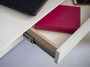 Písací stôl MAMO 85x40cm - Biele nohy / červená
