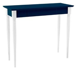 Písací stôl MAMO 85x40cm - biele nohy / petrolejová modrá