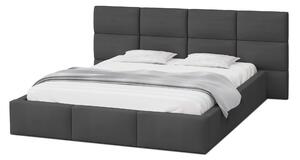 GM Čalúnená manželská posteľ s úložným priestorom Dony - grafit Rozmer: 180x200