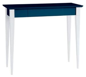Stôl MIMO 85x40cm Biele nohy / Benzínová modrá