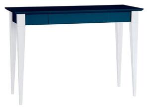 Stôl MIMO 105x40cm Biele nohy / Benzínová modrá