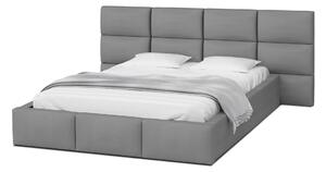 GM Čalúnená manželská posteľ s úložným priestorom Dony - sivá Rozmer: 160x200