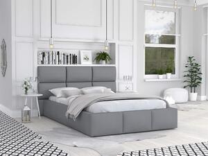 Čalúnená manželská posteľ s úložným priestorom Dony - sivá Rozmer: 160x200