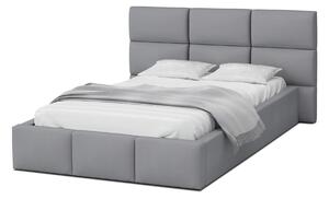 GM Čalúnená manželská posteľ s úložným priestorom Dony - sivá Rozmer: 140x200