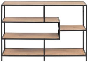 REGÁL, čierna, farba duba, oceľ, 114/78/35 cm Dieter Knoll - Regály