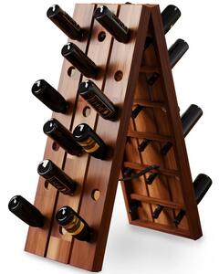 Skladací stojan na víno na 36 fliaš v štýlovom dizajne