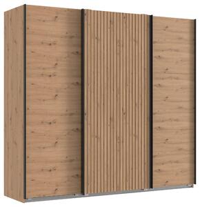 SKRIŇA S POS. DVER. – HOR.VED, dub artisan, 250/216/65 cm MID.YOU - Online Only zostavy, Online Only