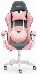 Herné kreslo Hell's Chair Rainbow Pink Grey