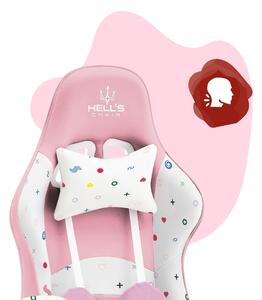 Hells Hell's Chair Rainbow KIDS Ružové farebné detské herné kreslo