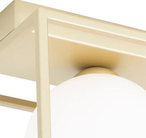 Dizajnové stropné svietidlo zlaté s bielymi 2 svetlami - Aniek