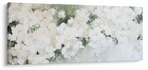 Obraz - Abstrakcia bielych kvetov (120x50 cm)