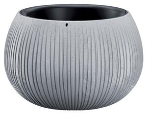 Kvetináč BETON Bowl, 29/19x20 cm, sivý