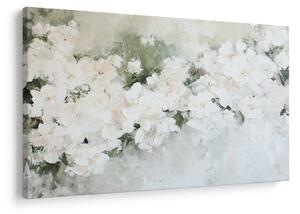 Obraz - Abstrakcia bielych kvetov (90x60 cm)