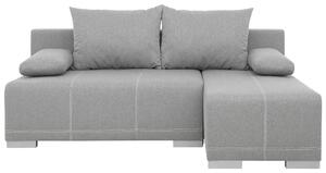 ROZKLADACIA ROHOVÁ POHOVKA, textil, sivá MID.YOU - Sedačky, Online Only