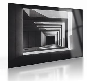 Sklenený obraz - Štvorcový tunel (70x50 cm)