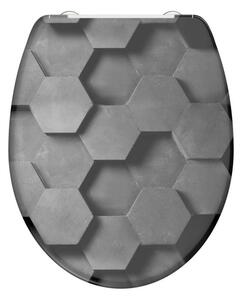 Schütte GREY HEXAGONS| Duroplast, Duroplast, Soft Close