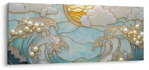 Obraz - 3D perly v oceáne (120x50 cm)