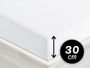 Froté napínacie prestieradlo na vysoký matrac FR-031 Biele 80 x 200 - výška 30 cm