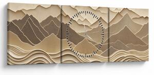 Obraz - 3D línia hôr (s hodinami) (90x30 cm)
