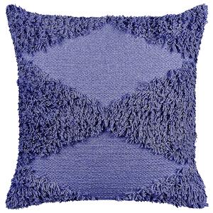 Dekoratívny vankúš fialový bavlna 45 x 45 cm geometrický vzor štvorcový tvar boho moderný štýl doplnky